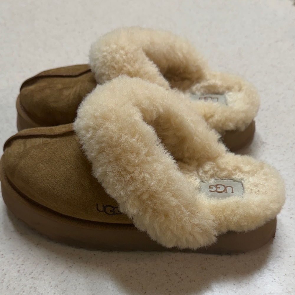 UGG Chestnut Sheepskin Lined Slippers